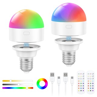 Foto 1 | Foto 1 | Bombillas Nocturnas Recargables Vancle E26 Con Mando A Distancia De 12 Colores - Venta Internacional.