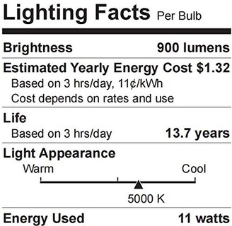 Foto 7 | Foto 7 | Bombillas Led De Inundación E Energetic Paquete De 6 11 W = 75 W 900 Lúmenes 5000 K - Venta Internacional.