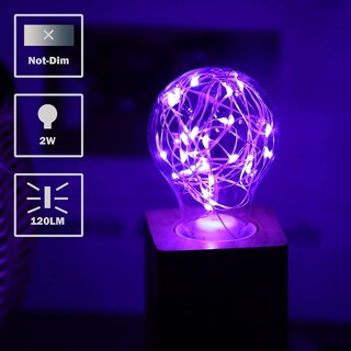 Foto 2 | Foto 2 | Bombilla Decorativa Howorr Led Púrpura De 2 W E26 Paquete De 4 - Venta Internacional.