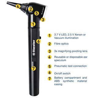 Foto 3 | Foto 3 | Otoscope Riester E-scope Fibra Óptica 3 7 V Luz Led Negra - Venta Internacional.