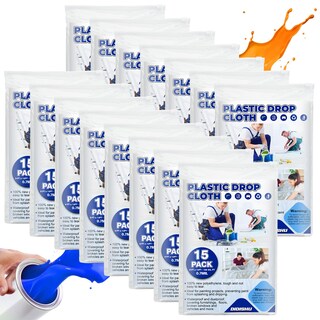 Foto 1 | Foto 1 | Paquete De 15 Paños De Plástico Didishu Para Pintar 2 7 X 3 6 M - Venta Internacional.