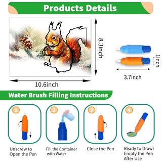 Foto 4 | Foto 4 | Set Para Colorear Water Doodle Codonen Dementia Paquete De 25 Con Bolígrafos - Venta Internacional.