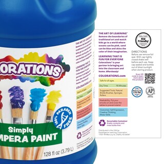 Foto 6 | Foto 6 | Coloraciones De Pintura Al Temple 1 Galón Turquesa Vibrante Para Niños - Venta Internacional.