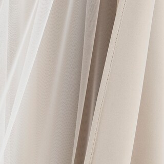 Foto 2 | Foto 2 | Cortinas Bujasso 90% Opacas Color Beige Con Revestimiento Transparente 210 X 213 Cm - Venta Internacional.