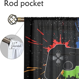 Foto 3 | Foto 3 | Window Curtains Wnoohiy Consola De Juegos Con Mando Para Adolescentes Y Niños - Venta Internacional.