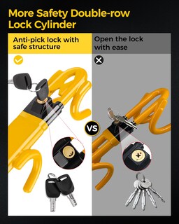 Foto 4 | Foto 4 | Dispositivo Antirrobo Kyx De Bloqueo De Volante Para Automóvil (amarillo) - Venta Internacional.