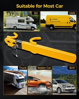 Foto 5 | Foto 5 | Dispositivo Antirrobo Kyx De Bloqueo De Volante Para Automóvil (amarillo) - Venta Internacional.