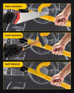 Foto 7 | Foto 7 | Dispositivo Antirrobo Kyx De Bloqueo De Volante Para Automóvil (amarillo) - Venta Internacional.