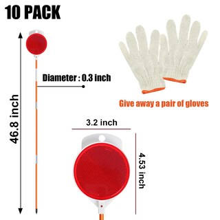 Foto 2 | Foto 2 | Marcadores De Entrada Ahkunmt Reflectantes De Fibra De Vidrio De 48 Pulgadas (5) - Venta Internacional.