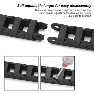 Foto 5 | Foto 5 | Cadena De Arrastre Para Cables Lmioetool R18 10 Mm X 15 Mm Negra 1 M - Venta Internacional.