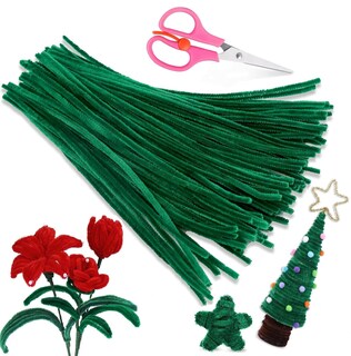 Foto 1 | Foto 1 | Limpiapipas Zxiixz 100 Unidades Suministros Para Manualidades De Color Verde Oscuro Con Tijeras - Venta Internacional.