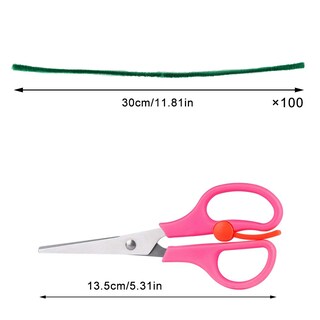 Foto 2 | Foto 2 | Limpiapipas Zxiixz 100 Unidades Suministros Para Manualidades De Color Verde Oscuro Con Tijeras - Venta Internacional.