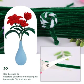 Foto 3 | Foto 3 | Limpiapipas Zxiixz 100 Unidades Suministros Para Manualidades De Color Verde Oscuro Con Tijeras - Venta Internacional.