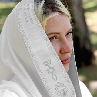 Foto 2 | Foto 2 | Mantón De Oración Halleluyah Messianic Tallit 72 X 22 Cm Con Bolsa Acrílica - Venta Internacional.