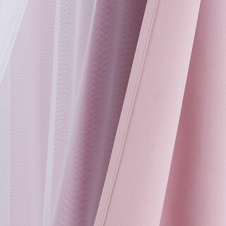 Foto 4 | Foto 4 | Cortinas Bujasso Pink Blackout Con Revestimiento Transparente De 135 X 240 Cm 2 Unidades - Venta Internacional.