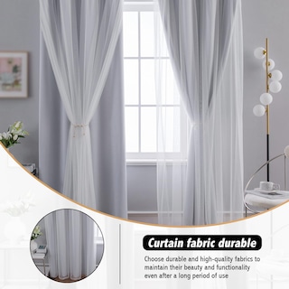 Foto 7 | Foto 7 | Cortina Anytime Home Opaca Y Transparente Con Capas De 132 X 160 Cm - Venta Internacional.