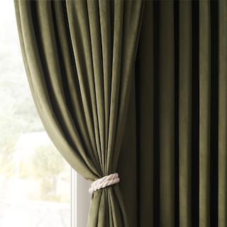 Foto 6 | Foto 6 | Cortinas Topfinel De Terciopelo Verde Oliva 213 X 213 Cm Para Sala De Estar - Venta Internacional.