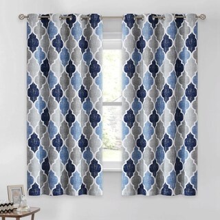 Foto 1 | Foto 1 | Cortinas Beauoop 100% Opacas Azul Y Gris 160 X 160 Cm 2 Paneles - Venta Internacional.