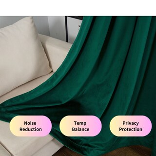 Foto 7 | Foto 7 | Cortinas Aljctns De Terciopelo Verde Esmeralda 132 Cm X 244 Cm 2 Paneles - Venta Internacional.