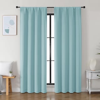 Foto 1 | Foto 1 | Cortinas Opacas Simplebrand Ava Aqua  213 Cm De Longitud  2 Paneles - Venta Internacional.
