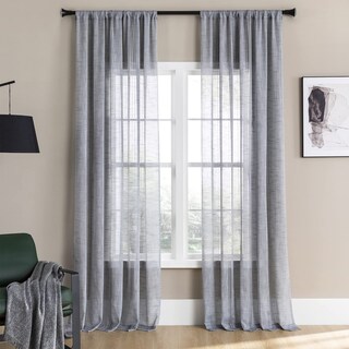 Foto 2 | Foto 2 | Cortinas Maison Colette De Lino Texturizado Semitransparente  132 X 213 Cm  Color Gris - Venta Internacional.