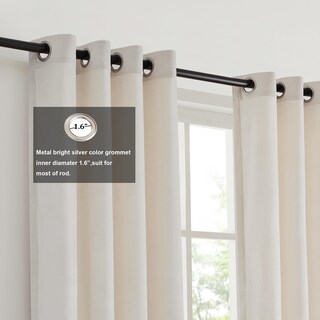 Foto 2 | Foto 2 | Cortinas De Ventana Bulbul Color Block Velvet 213 Cm Color Crema Juego De 2 - Venta Internacional.