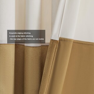 Foto 3 | Foto 3 | Cortinas De Ventana Bulbul Color Block Velvet 213 Cm Color Crema Juego De 2 - Venta Internacional.