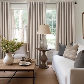 Foto 2 | Foto 2 | Cortinas Topfinel  100% Lino Opaco  280 X 270 Cm  2 Paneles  Color Marrón - Venta Internacional.