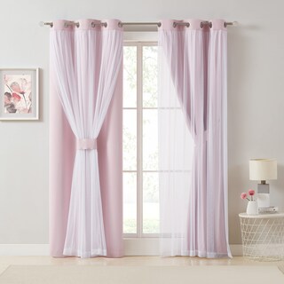 Foto 5 | Foto 5 | Cortinas Opacas De Color Rosa Bujasso Con Revestimiento Transparente Que Oscurece Un 80% - Venta Internacional.
