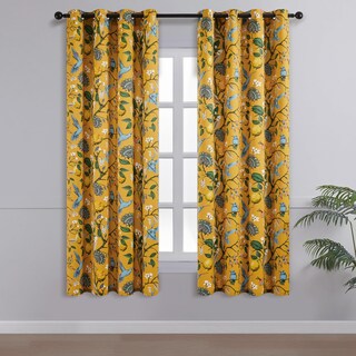 Foto 2 | Foto 2 | Cortinas Topfinel  Color Amarillo Mostaza  160 X 160 Cm  2 Paneles - Venta Internacional.