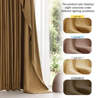 Foto 5 | Foto 5 | Cortinas Beauoop De Terciopelo Marrón Dorado 229 X 229 Cm 2 Paneles - Venta Internacional.