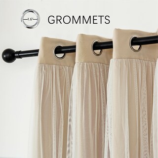 Foto 7 | Foto 7 | Cortinas Inlinas Beige Blackout Con Revestimiento Transparente De 132 X 160 Cm  2 Unidades - Venta Internacional.