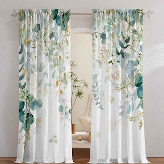 Foto 2 | Foto 2 | Cortinas Goldlawn  Color Verde Dorado  213 Cm De Largo  Filtro De Luz  2 Unidades - Venta Internacional.