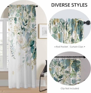 Foto 5 | Foto 5 | Cortinas Goldlawn  Color Verde Dorado  213 Cm De Largo  Filtro De Luz  2 Unidades - Venta Internacional.