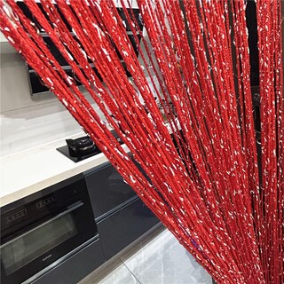 Foto 1 | Foto 1 | Cortina Decorativa Con Forma De Cadena Para Puerta Con Forma De Ave Split 100 Cm X 200 Cm Color Rojo - Venta Internacional.