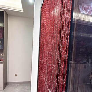Foto 3 | Foto 3 | Cortina Decorativa Con Forma De Cadena Para Puerta Con Forma De Ave Split 100 Cm X 200 Cm Color Rojo - Venta Internacional.