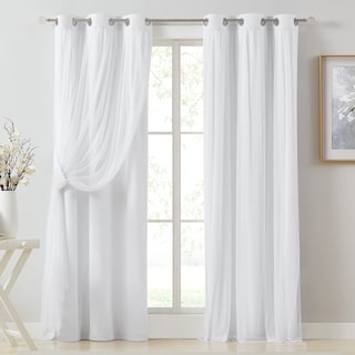 Foto 1 | Foto 1 | Cortina Bujasso Blanca Totalmente Opaca Con Revestimiento Transparente 37 X 84 - Venta Internacional.