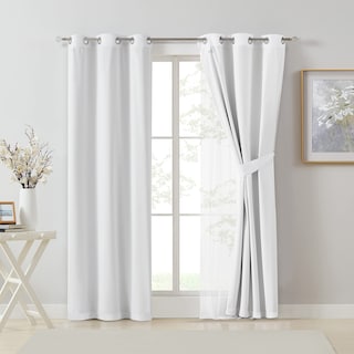 Foto 3 | Foto 3 | Cortina Bujasso Blanca Totalmente Opaca Con Revestimiento Transparente 37 X 84 - Venta Internacional.
