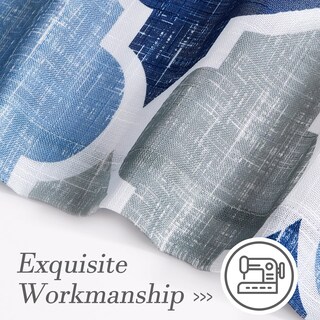 Foto 4 | Foto 4 | Cortinas Beauoop De Lino Semitransparente 213 X 213 Cm 2 Paneles Azul Y Gris - Venta Internacional.