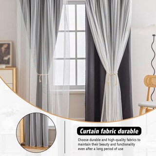 Foto 7 | Foto 7 | Cortina Anytime Home Opaca Y Transparente Con Capas De 132 X 160 Cm - Venta Internacional.