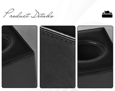 Foto 4 | Foto 4 | Funda Para Caja De Pañuelos Colylan Square Soporte Para Caja De Pañuelos (negro) - Venta Internacional.
