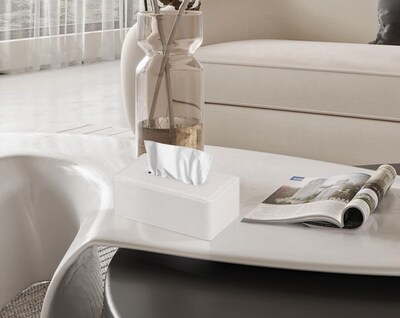 Foto 2 | Foto 2 | Funda Rectangular Para Pañuelos Golranlye  Piel Sintética Y Lino  Color Beige - Venta Internacional.