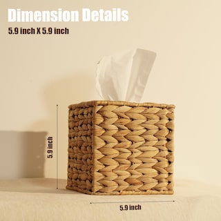 Foto 2 | Foto 2 | Funda Para Caja De Pañuelos Pinxiury Jacinto Acuático Tejida A Mano Natural - Venta Internacional.