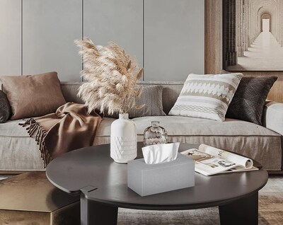 Foto 2 | Foto 2 | Funda Para Pañuelos Colylan Soporte Rectangular Para Pañuelos Gris - Venta Internacional.