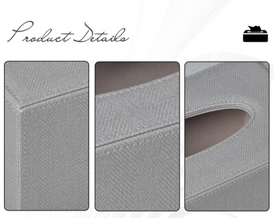 Foto 4 | Foto 4 | Funda Para Pañuelos Colylan Soporte Rectangular Para Pañuelos Gris - Venta Internacional.