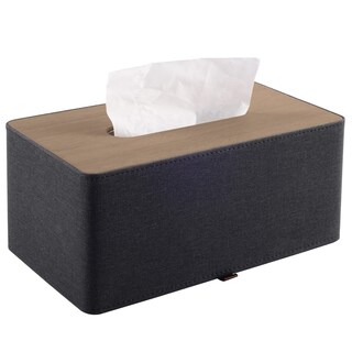 Foto 1 | Foto 1 | Soporte Para Pañuelos Rhcsz Piel Sintética De Alta Gama Color Negro - Venta Internacional.