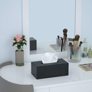 Foto 3 | Foto 3 | Funda Acrílica Para Caja De Pañuelos Femeli Para Baño Y Cocina Color Negro - Venta Internacional.