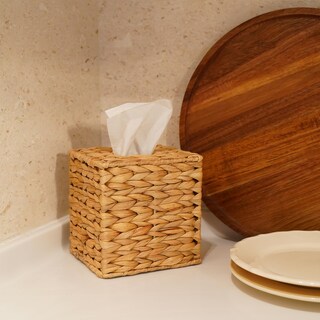 Foto 5 | Foto 5 | Juego De Fundas Para Cajas De Pañuelos Tejidos A Mano Con Jacinto De Agua (paquete De 2) - Venta Internacional.