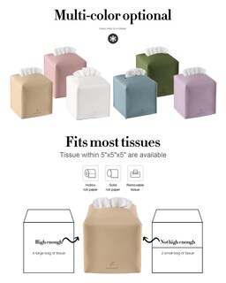 Foto 6 | Foto 6 | Funda Para Pañuelos Jeethemy Cuadrada Piel Sintética Doble Color Beige - Venta Internacional.