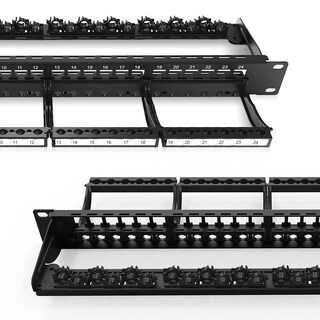 Foto 1 | Foto 1 | Patch Panel Enmane Soporte En Rack Keystone Rj45 De 24 Puertos En Blanco - Venta Internacional.